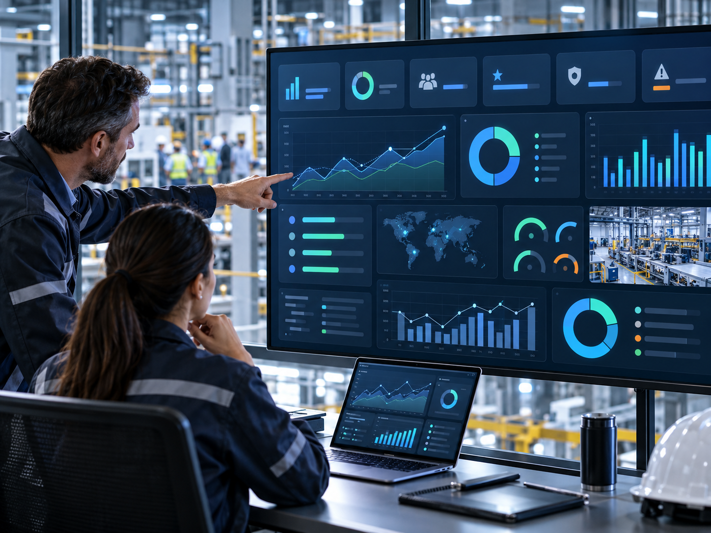 Dashboard de InduScore con indicadores industriales