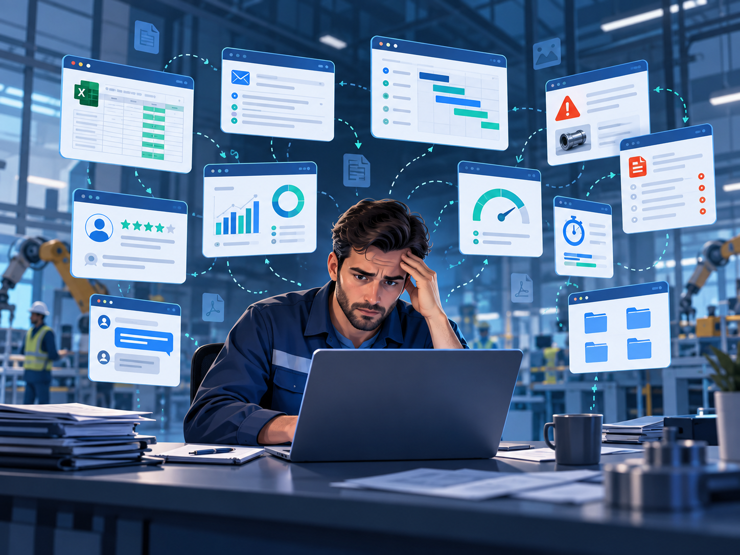 Información e indicadores dispersos en diferentes sistemas